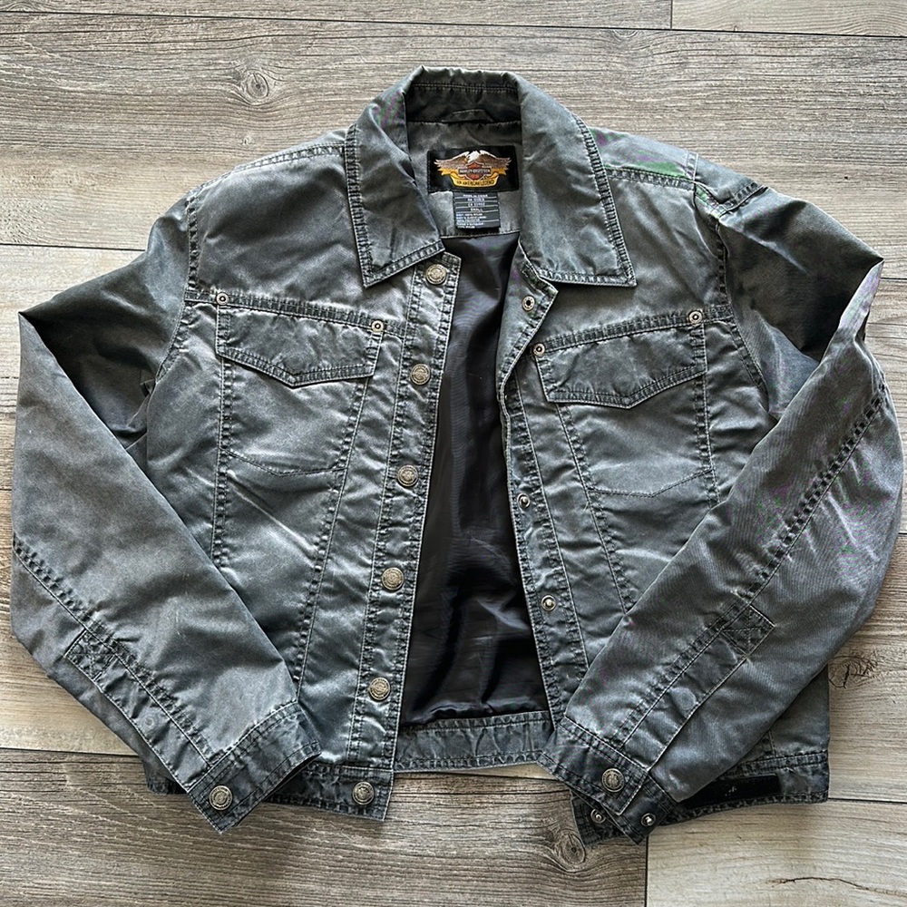 Harley-Davidson Harley Davidson Black Nylon Riding Jacket Women's